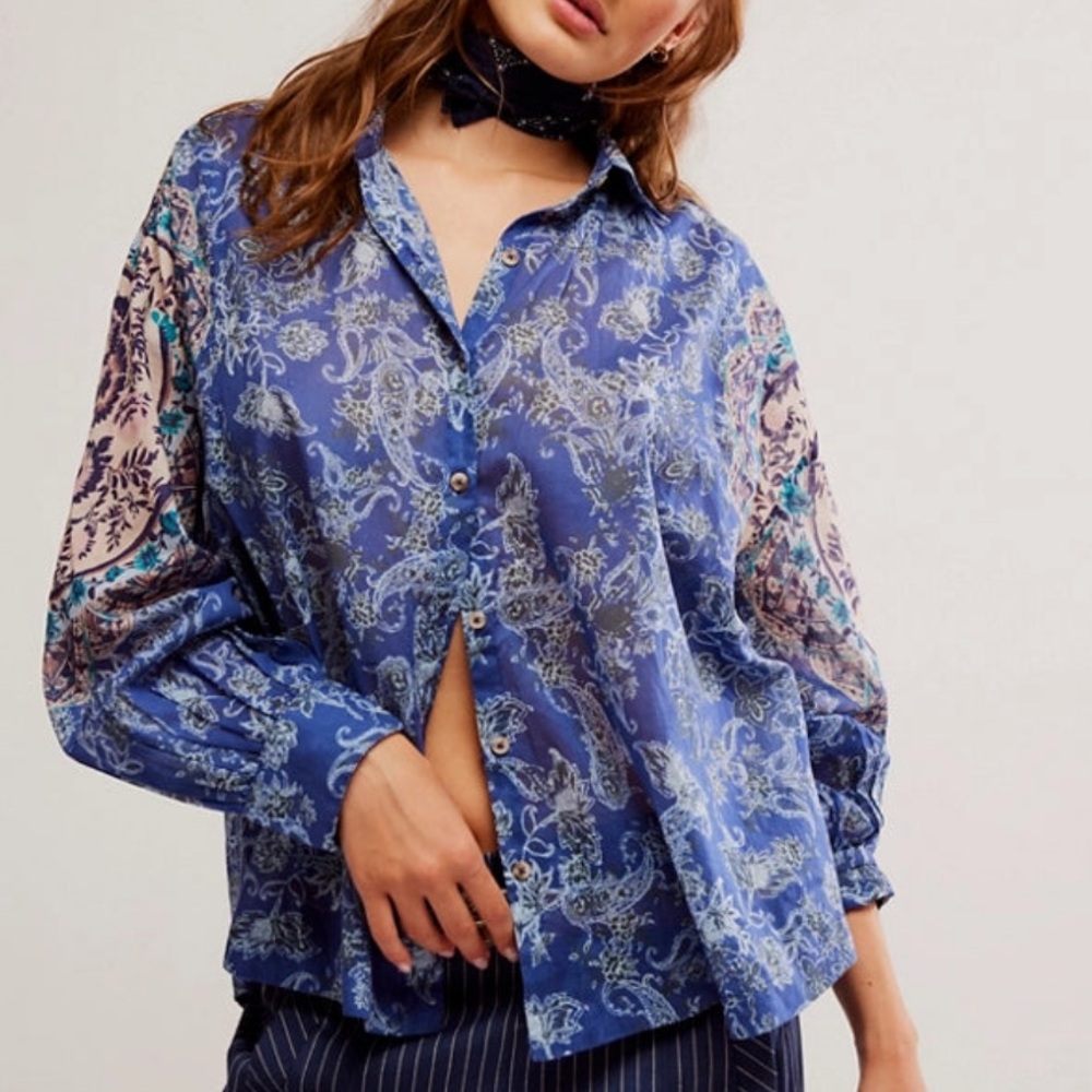 FREE PEOPLE Rose Bud Blouse